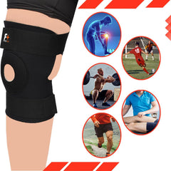 Nylon Knee Braces Black 2Pcs XL XXL Portable