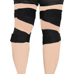 Nylon Knee Braces Black 2Pcs XL XXL Portable
