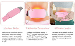 Portable Electric Period Cramp Heating Belt Pink 50ml