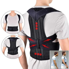 Men's Adjustable Black Waist Belt with Red Straps