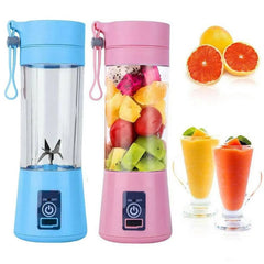 Portable Rechargeable Juicer Blender Blue Pink USB