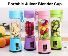 Portable Rechargeable Juicer Blender Blue Pink USB