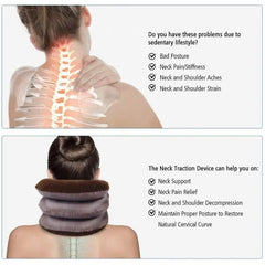 Inflatable Neck Support Brace Black XXL 12"