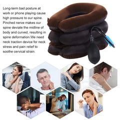 Inflatable Neck Support Brace Black XXL 12"