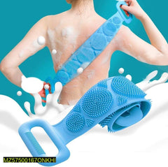 Silicone Body Scrubber Blue Double Sided Exfoliator