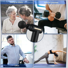Portable Massage Gun Black USB Rechargeable