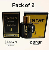 Janan & Zarar Gold Unisex Perfume Set 2 Ml Long Lasting Floral