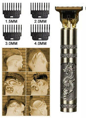 Men's Rechargeable Hair Trimmer Golden Dragon Design