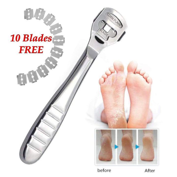 Stainless Steel Foot Scraper with 10 Blades Free