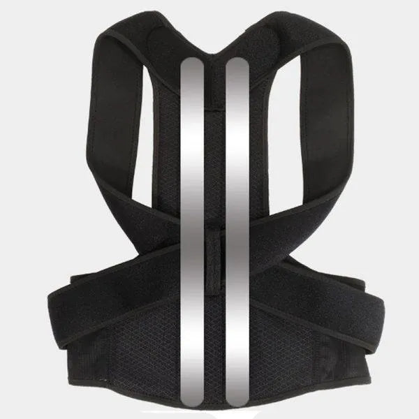 Men's Adjustable Black Waist Belt with Red Straps