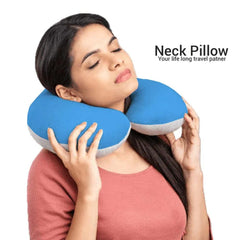 Travel Neck Pillow Multi Color Nylon Comfort Support