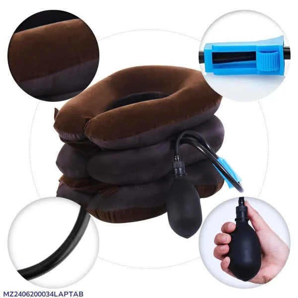 Inflatable Neck Support Brace Black XXL 12"