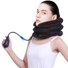 Inflatable Neck Support Brace Black XXL 12"