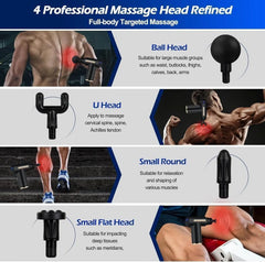 Portable Massage Gun Black USB Rechargeable